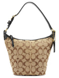 40896 Beige Brown Signature Canvas Shoulder Bag