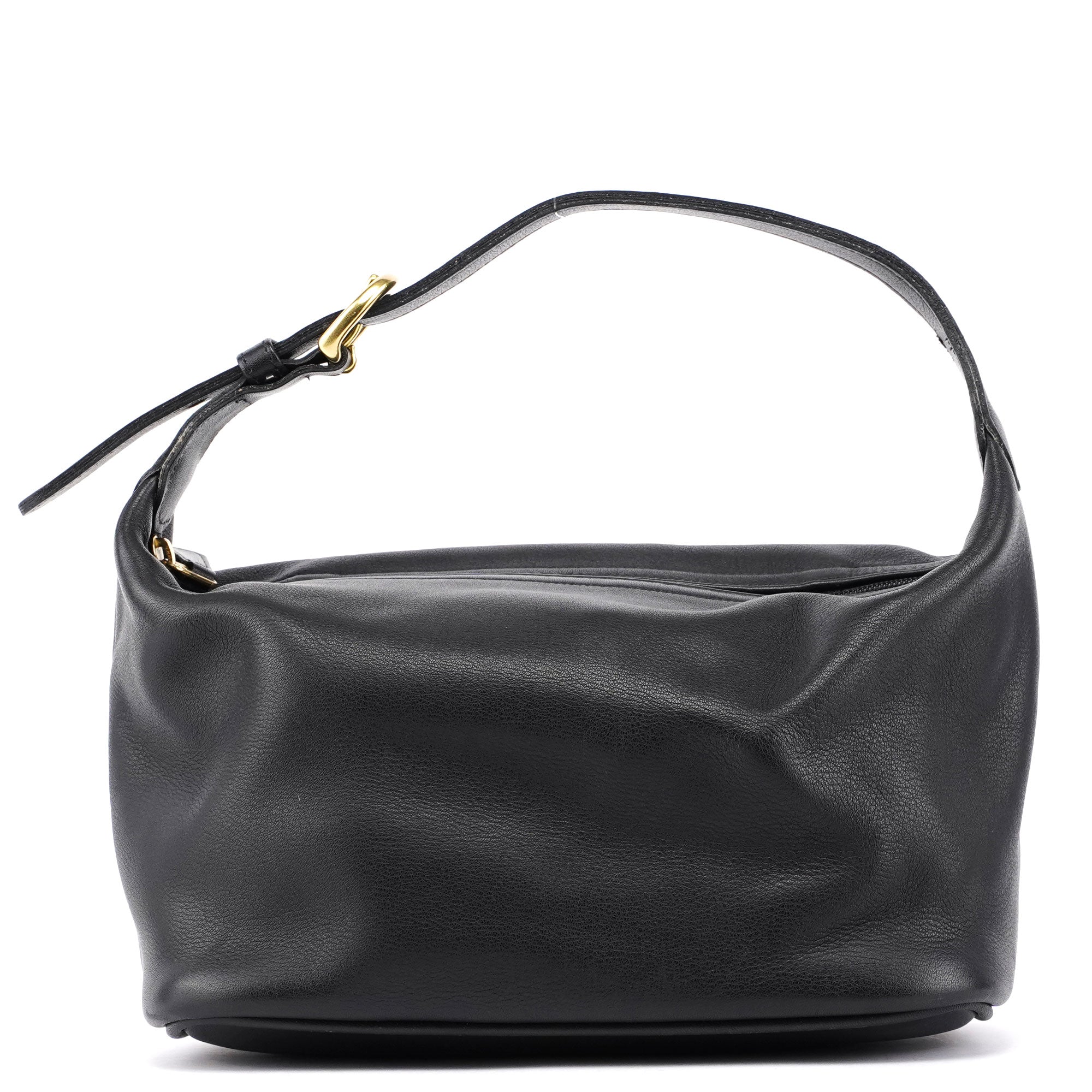 4146 Black Leather Ergo Mini Hobo Bag