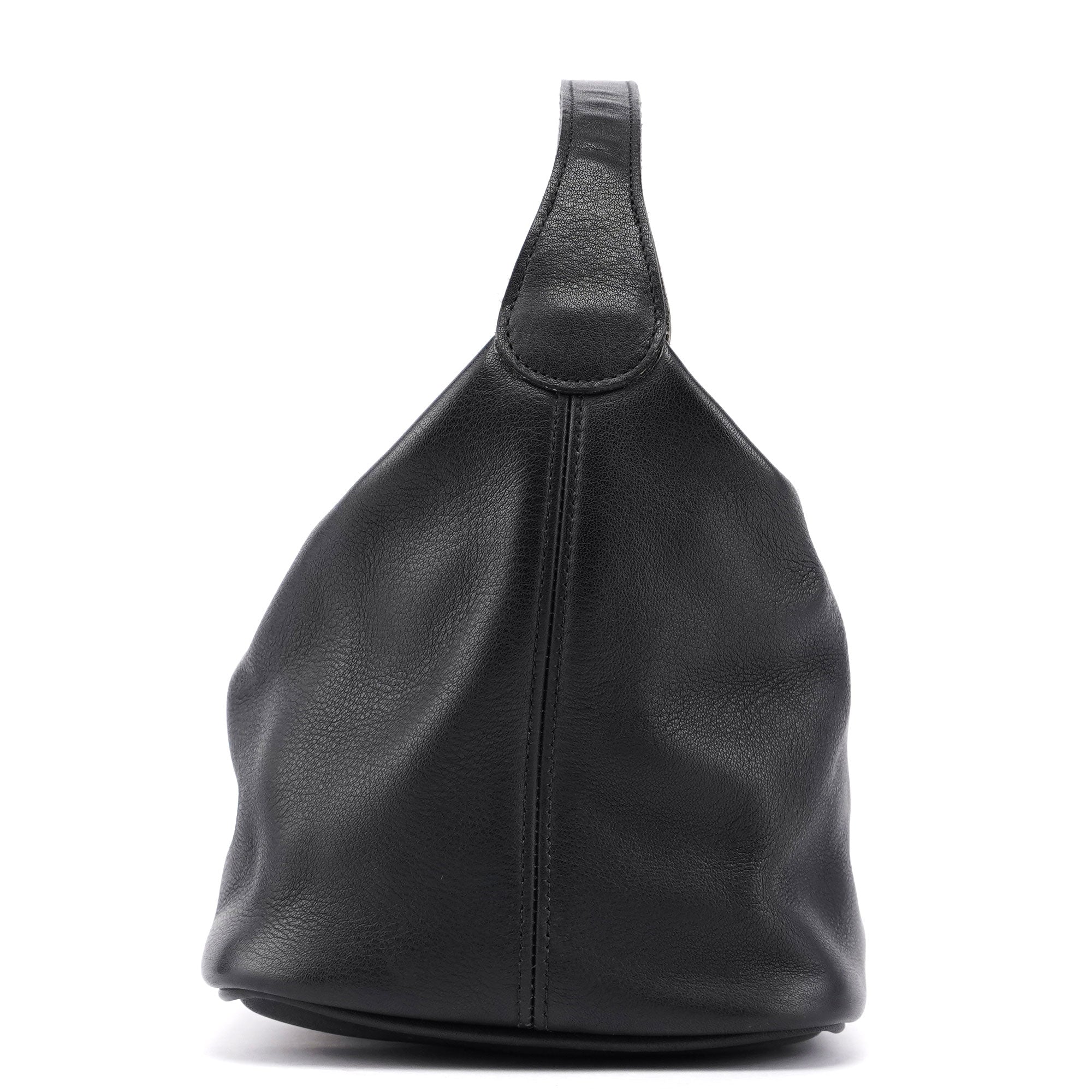 4146 Black Leather Ergo Mini Hobo Bag