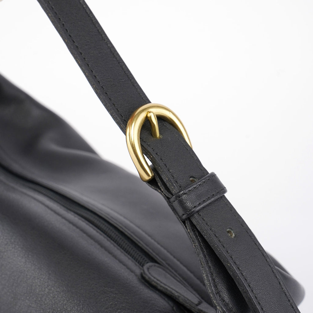 4146 Black Leather Ergo Mini Hobo Bag