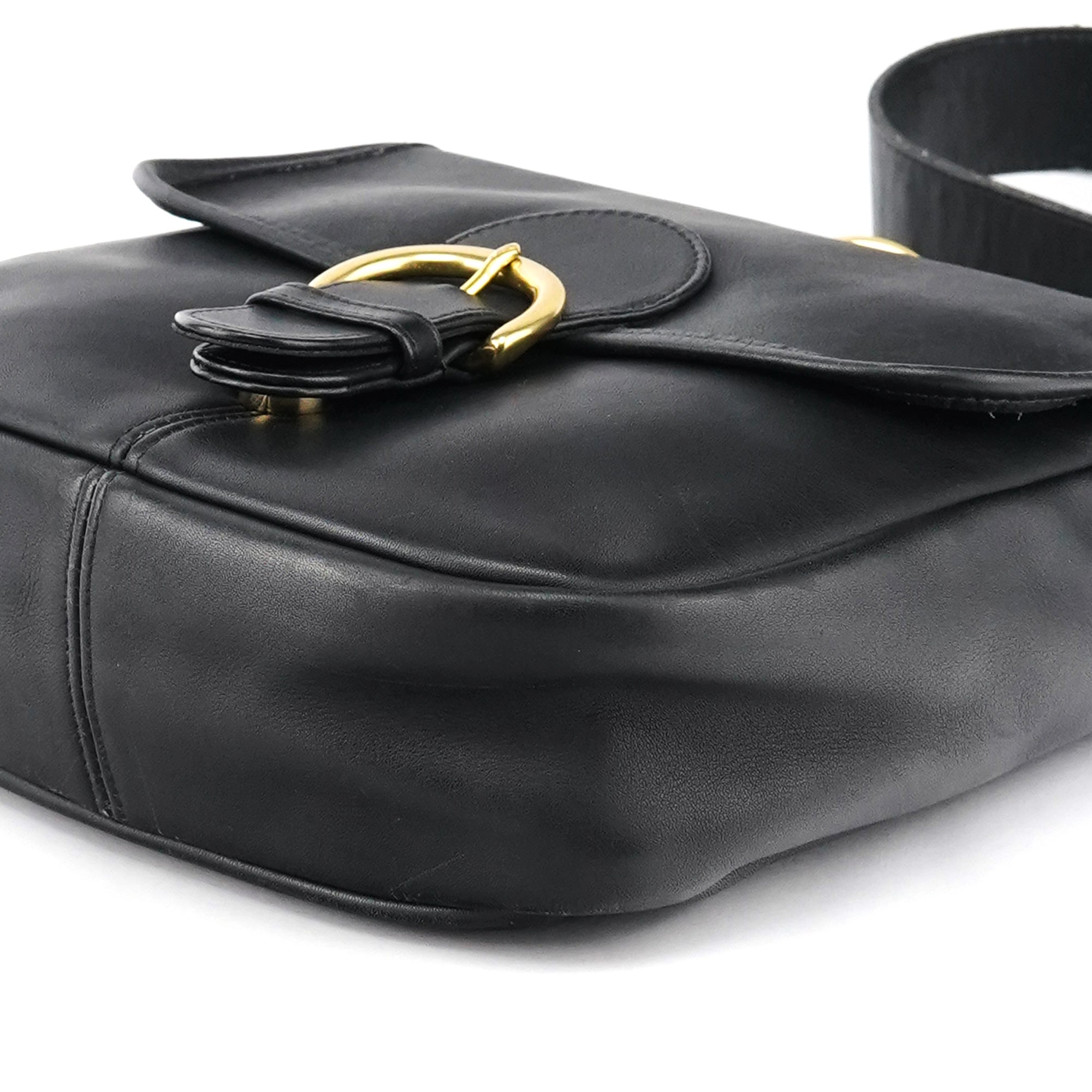 4164 Black Leather Soho Crossbody Bag