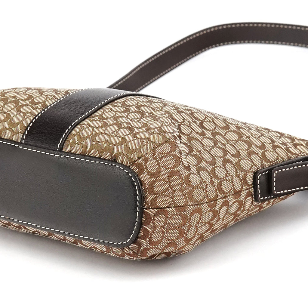 4771 Beige Brown Signature Shoulder Bag