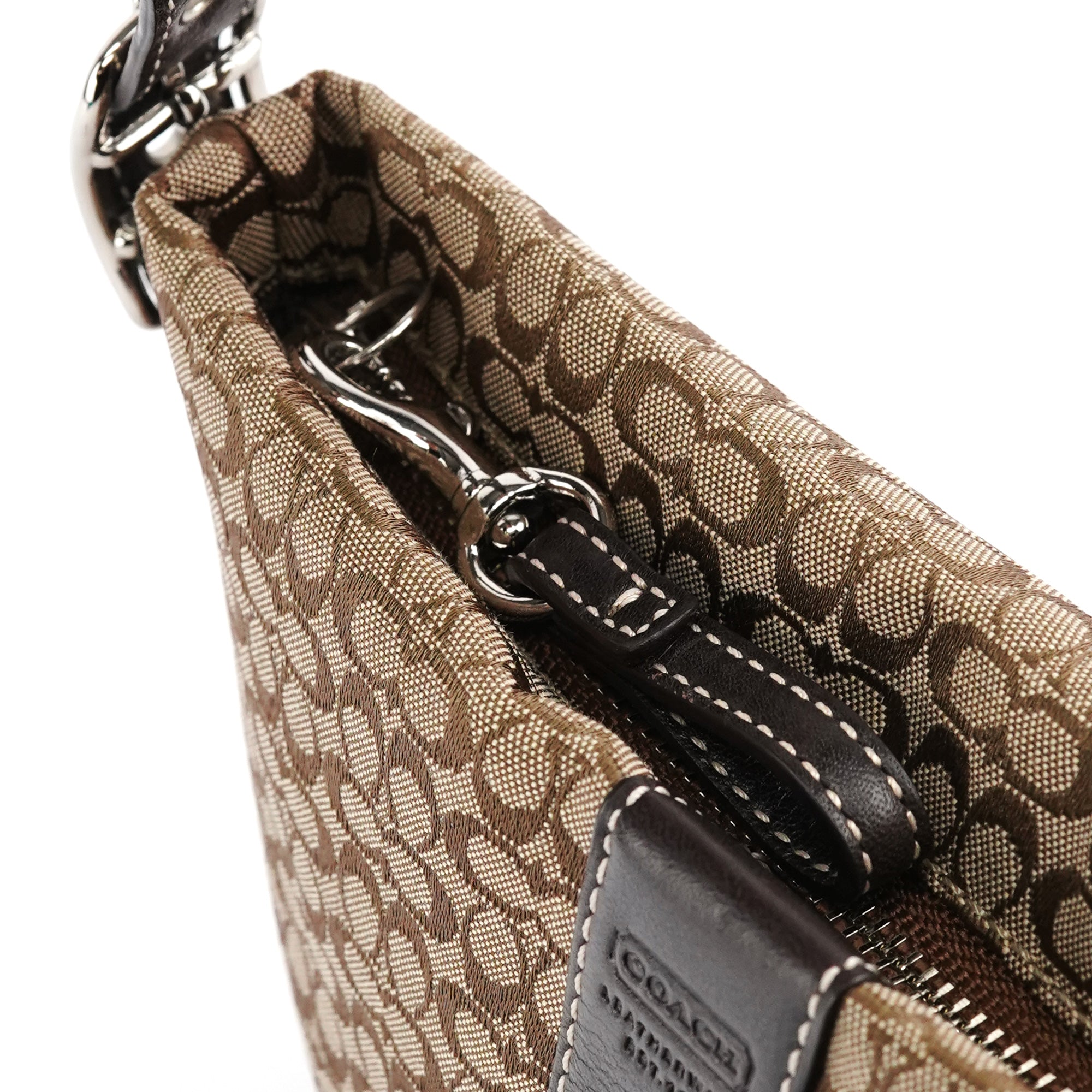 4771 Beige Brown Signature Shoulder Bag