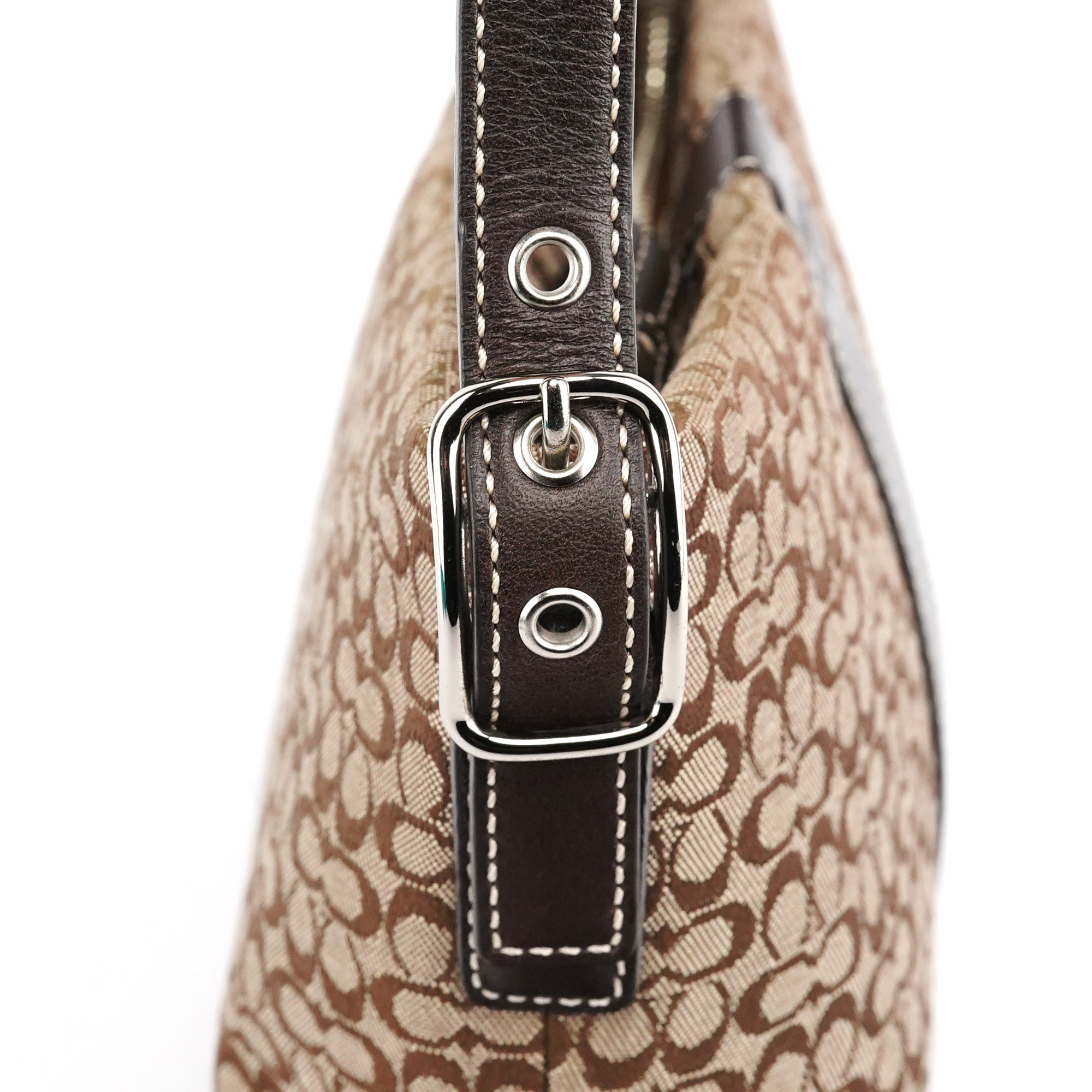 4771 Beige Brown Signature Shoulder Bag