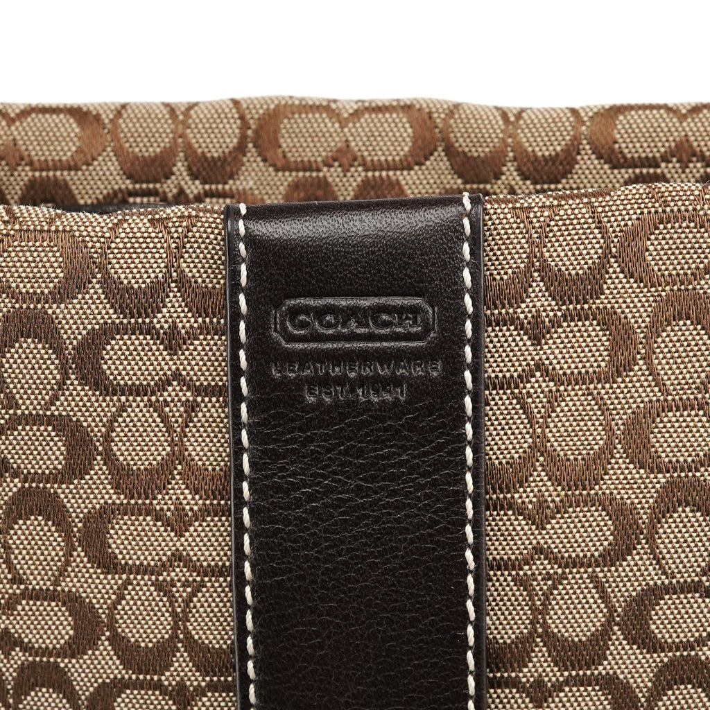 4771 Beige Brown Signature Shoulder Bag