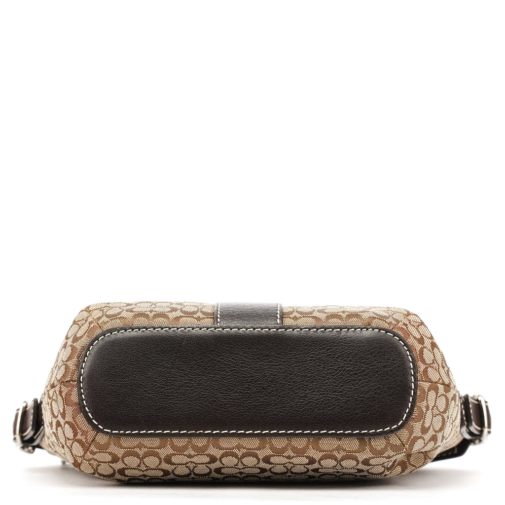 4771 Beige Brown Signature Shoulder Bag