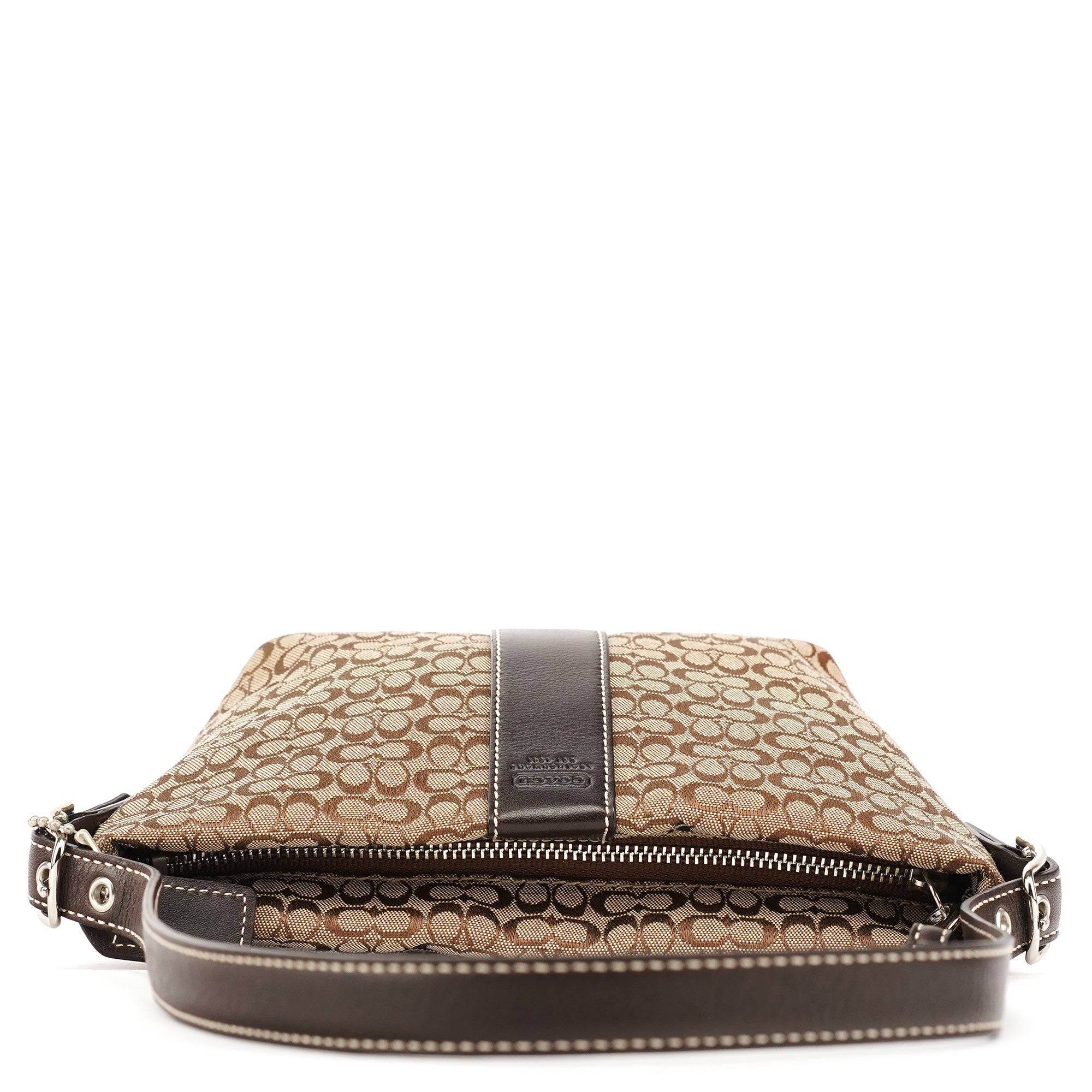 4771 Beige Brown Signature Shoulder Bag