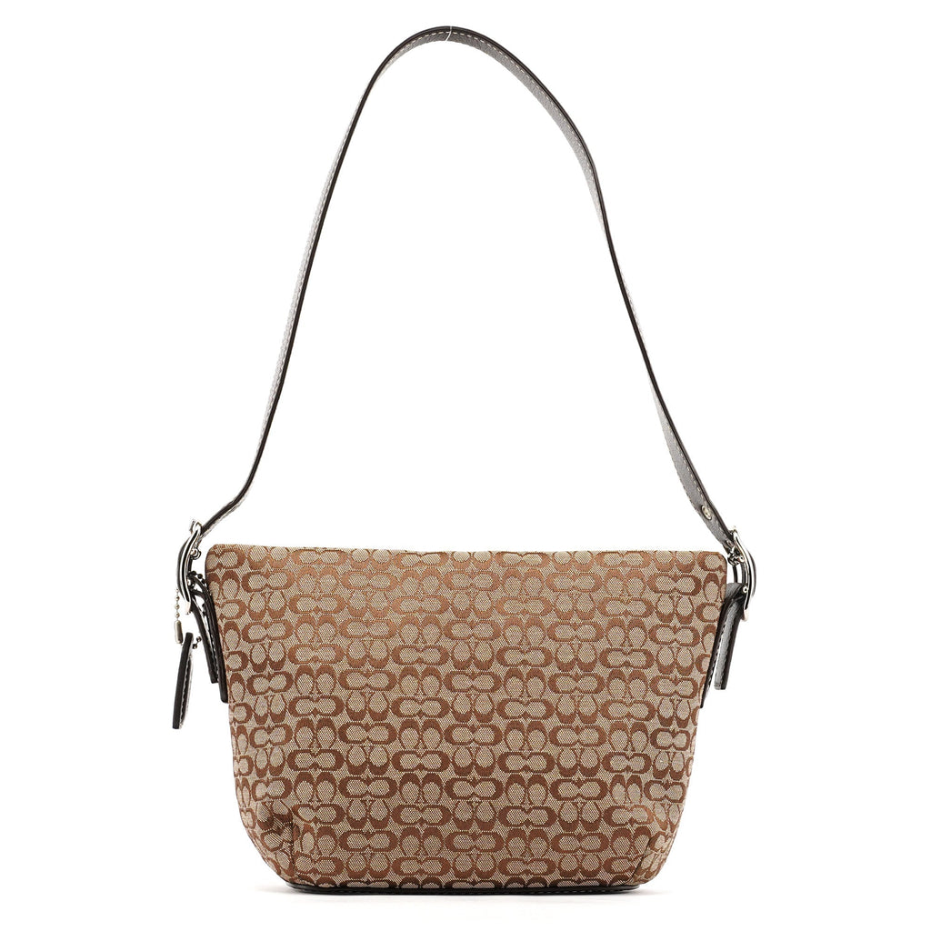 4771 Beige Brown Signature Shoulder Bag