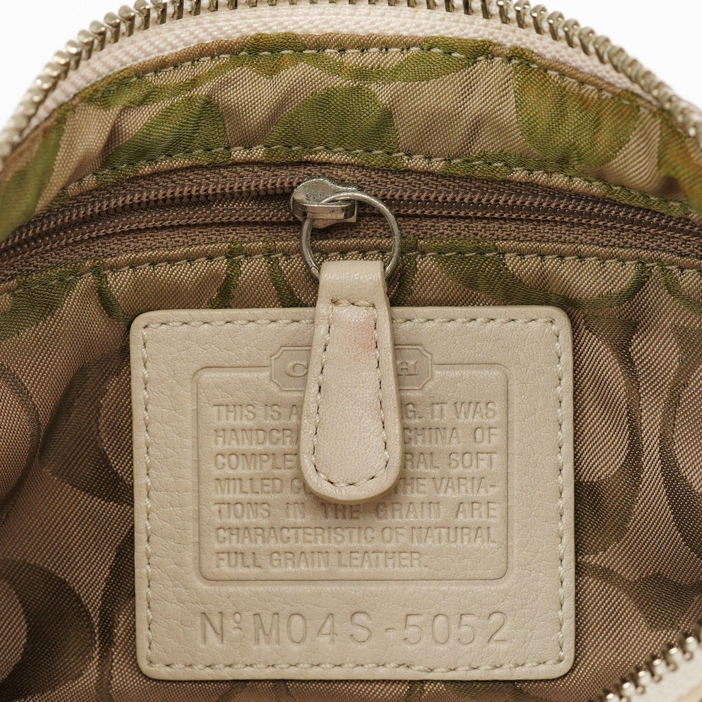 5052 Beige Leather Demi Shoulder Bag