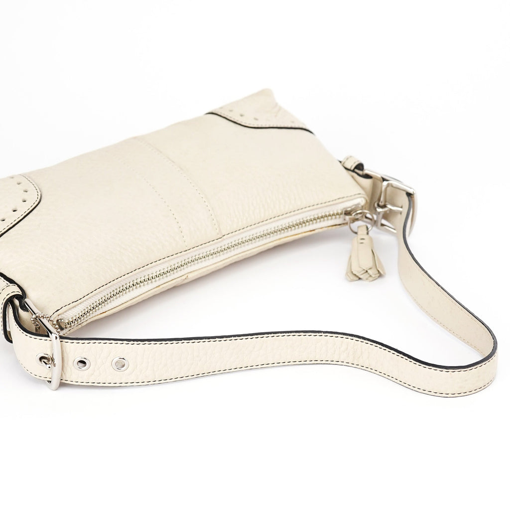 5052 Beige Leather Demi Shoulder Bag