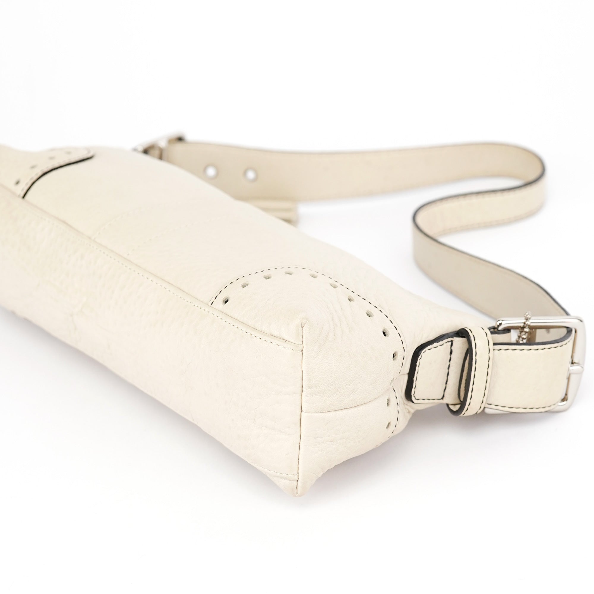 5052 Beige Leather Demi Shoulder Bag