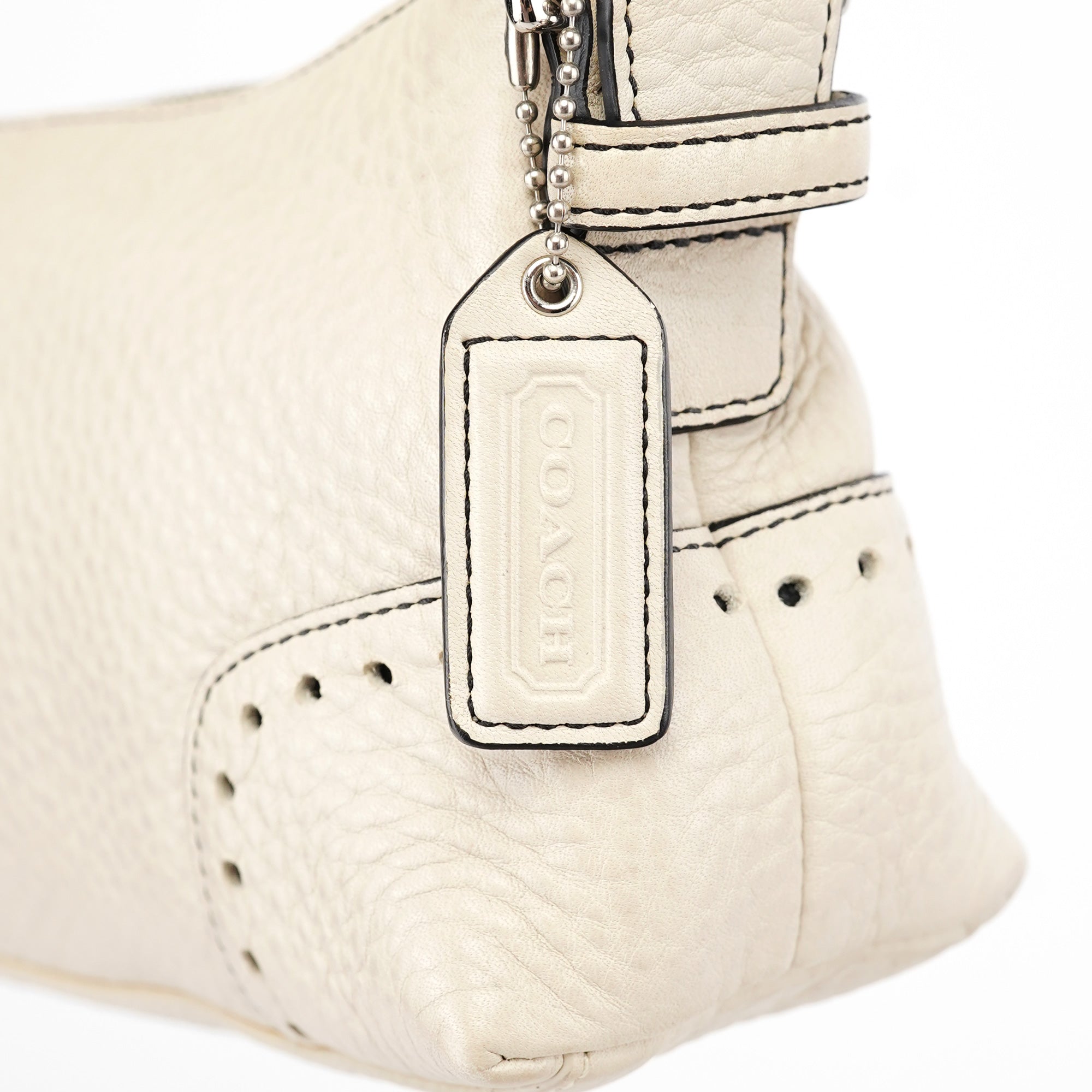 5052 Beige Leather Demi Shoulder Bag