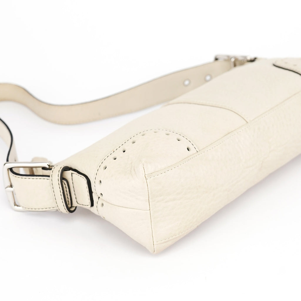 5052 Beige Leather Demi Shoulder Bag