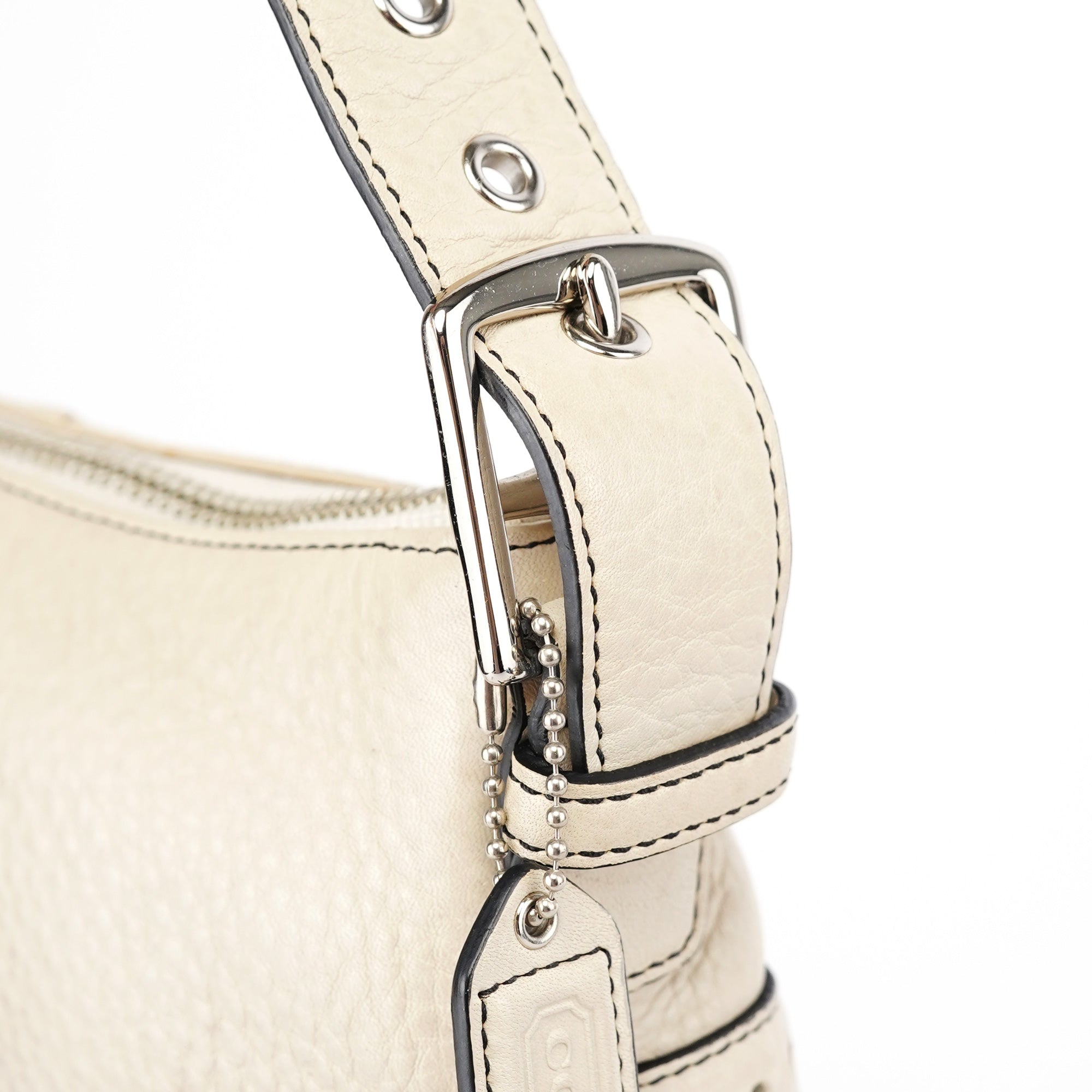 5052 Beige Leather Demi Shoulder Bag