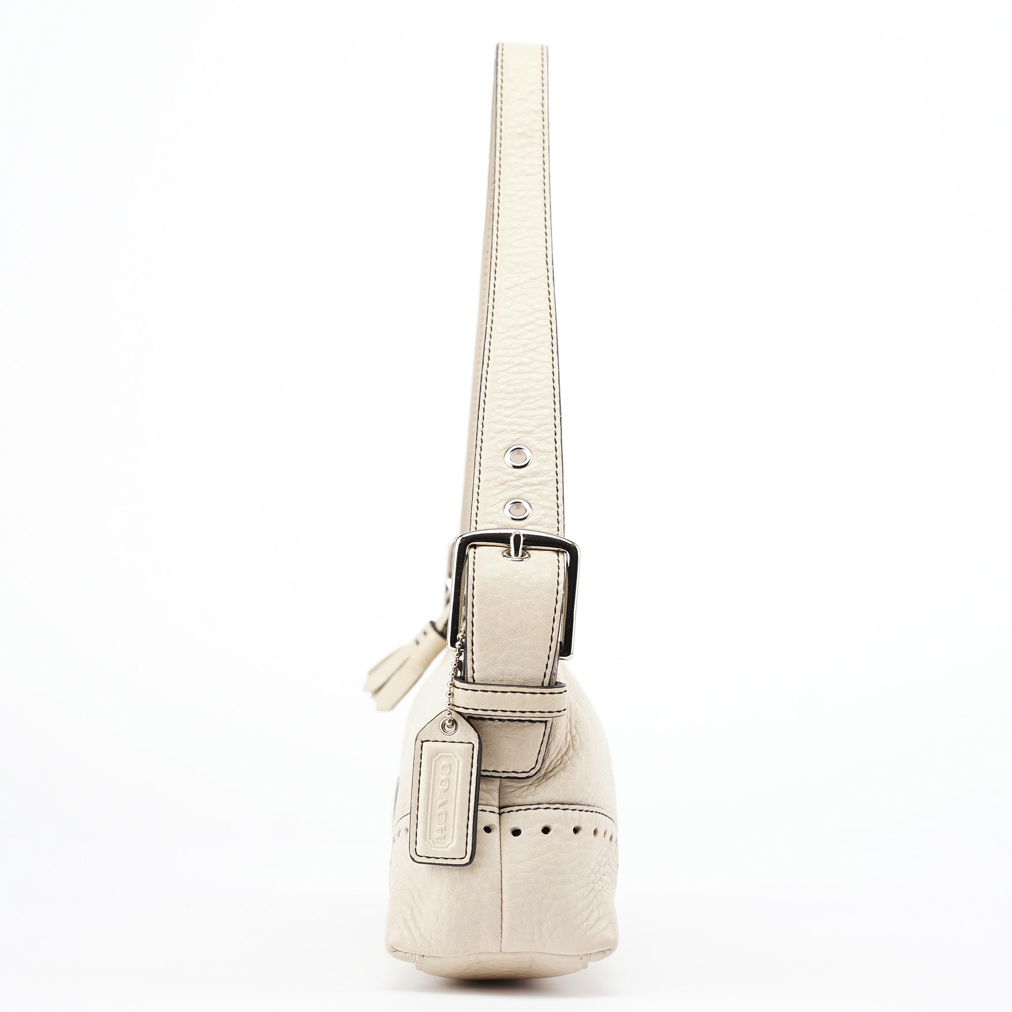 5052 Beige Leather Demi Shoulder Bag