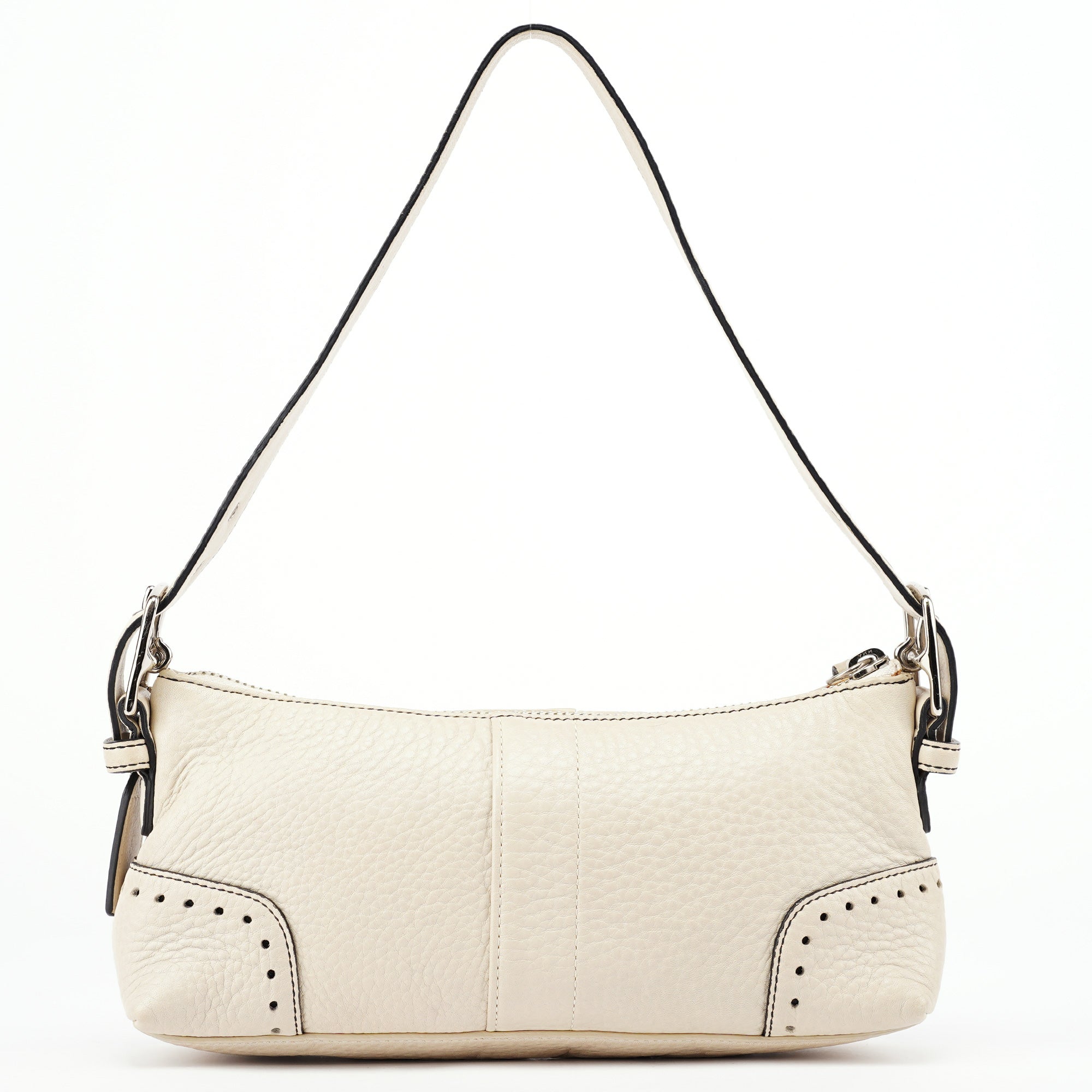 5052 Beige Leather Demi Shoulder Bag
