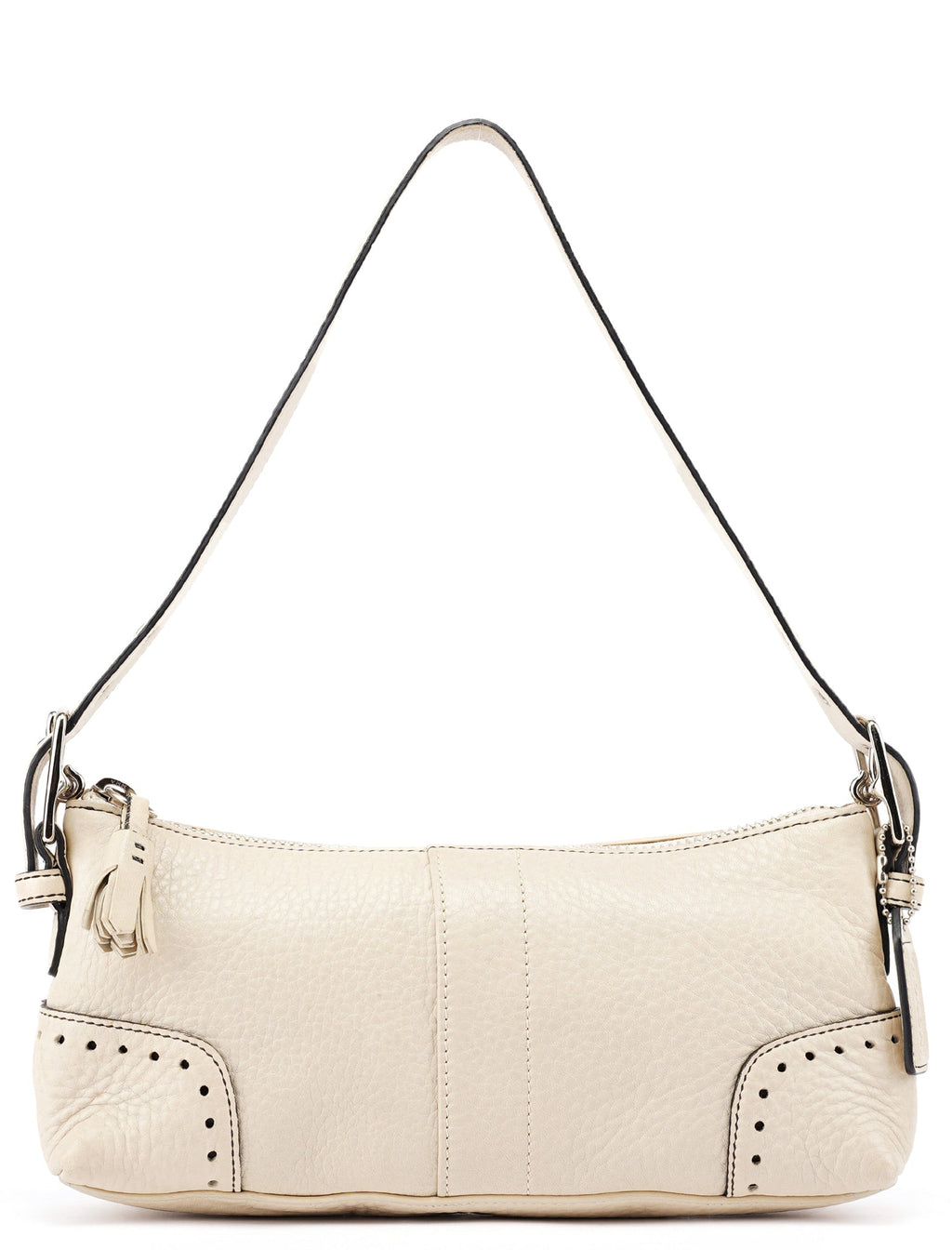 5052 Beige Leather Demi Shoulder Bag