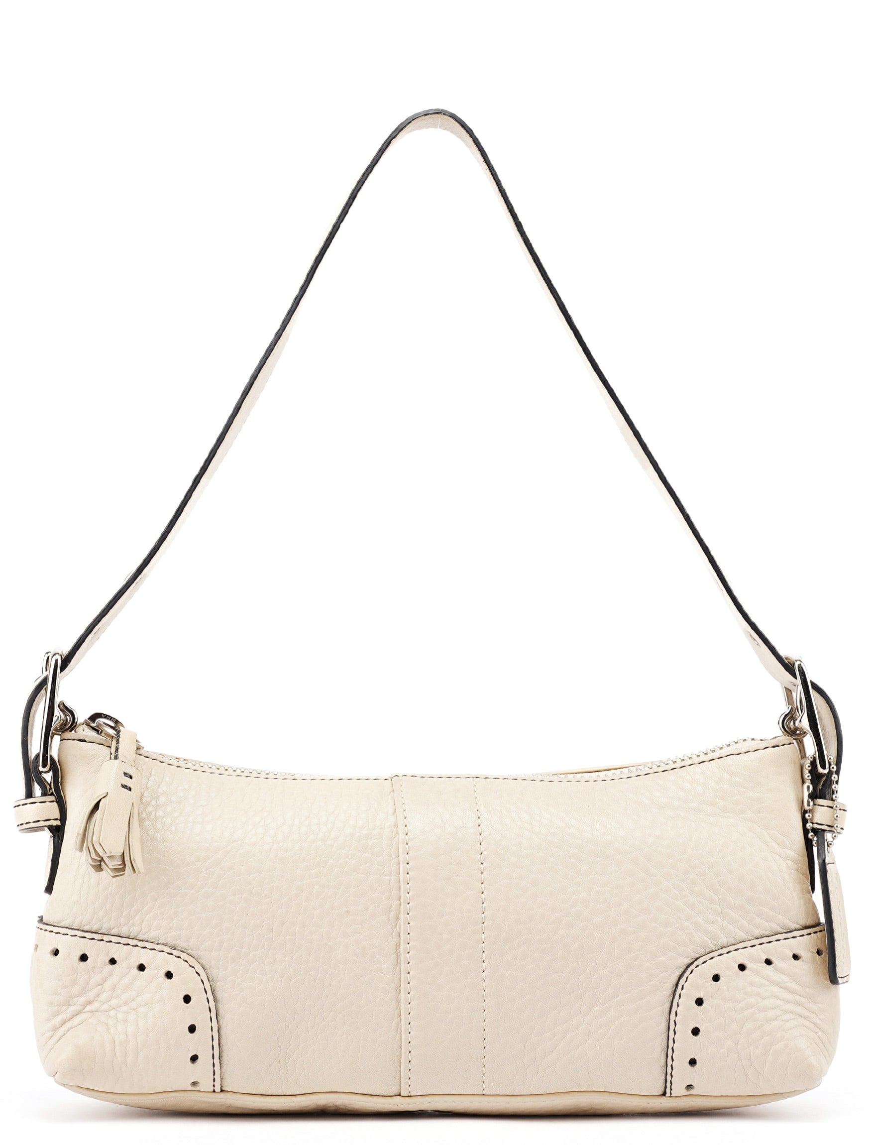 5052 Beige Leather Demi Shoulder Bag