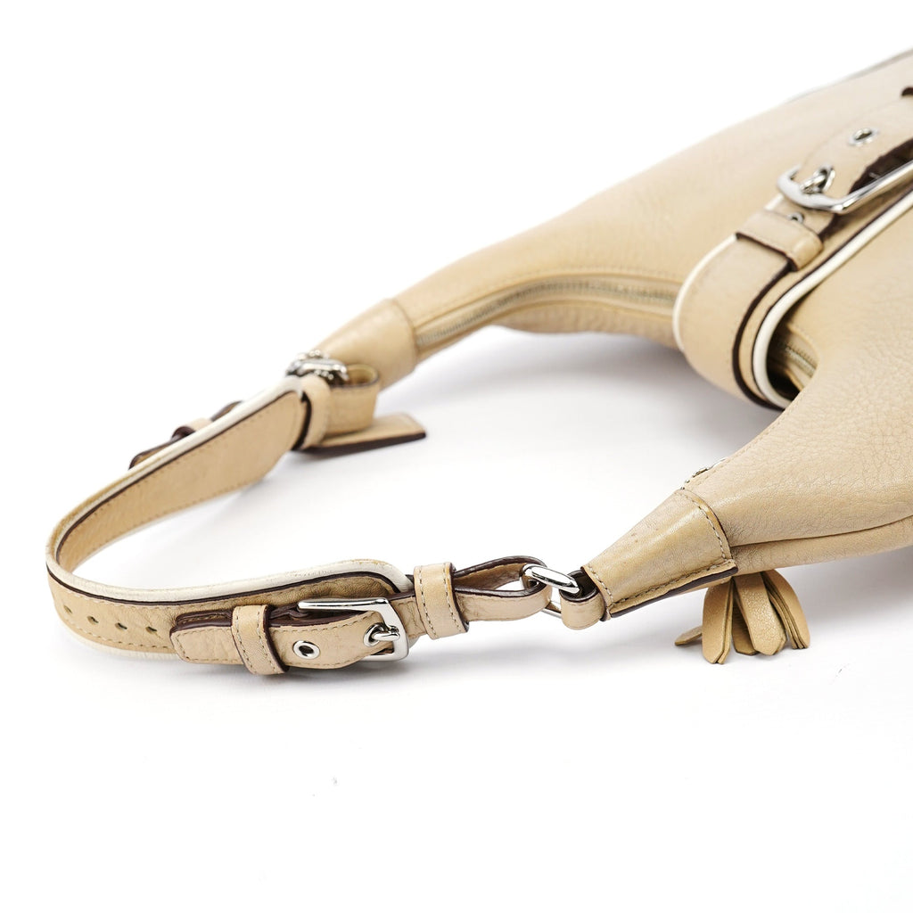5054 Beige Leather Soho Shoulder Bag