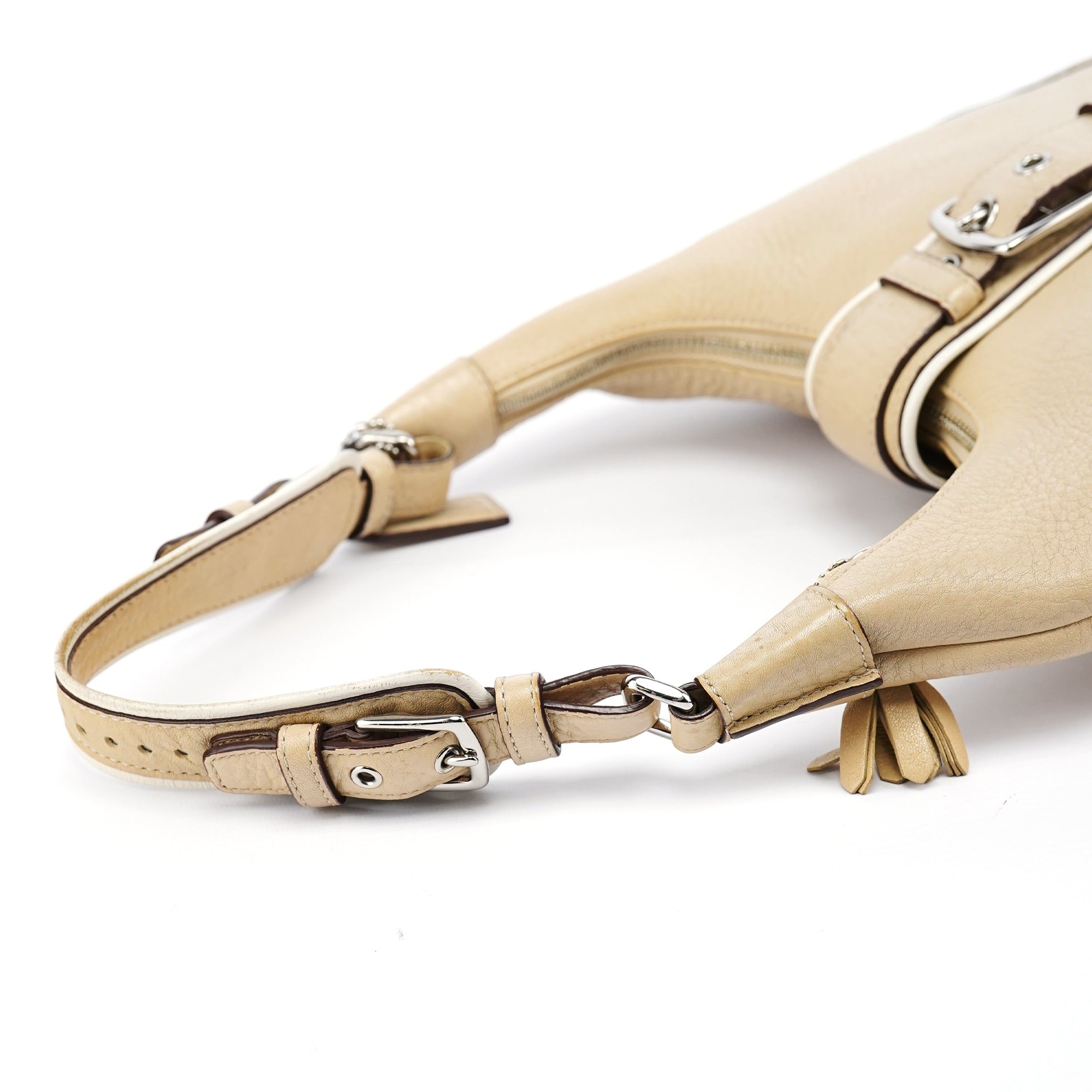 5054 Beige Leather Soho Shoulder Bag