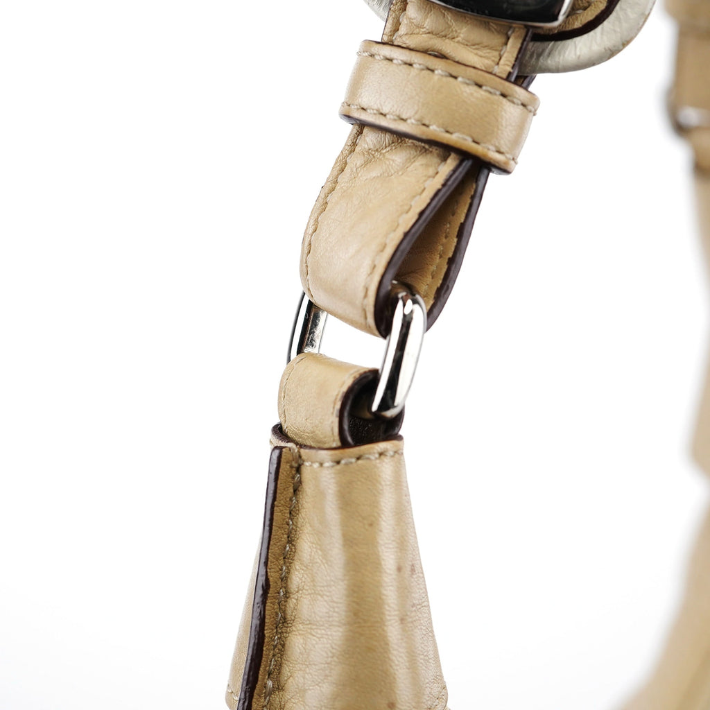 5054 Beige Leather Soho Shoulder Bag