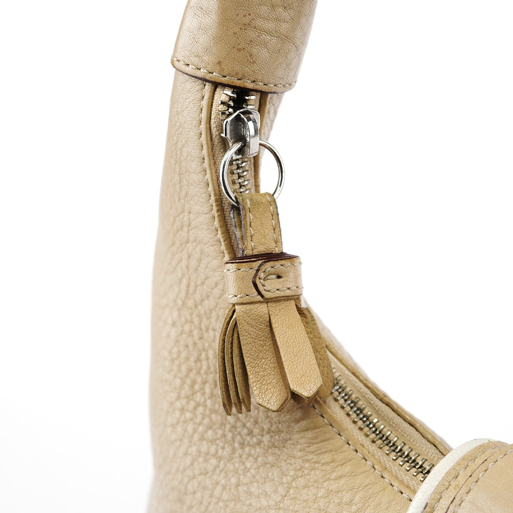 5054 Beige Leather Soho Shoulder Bag