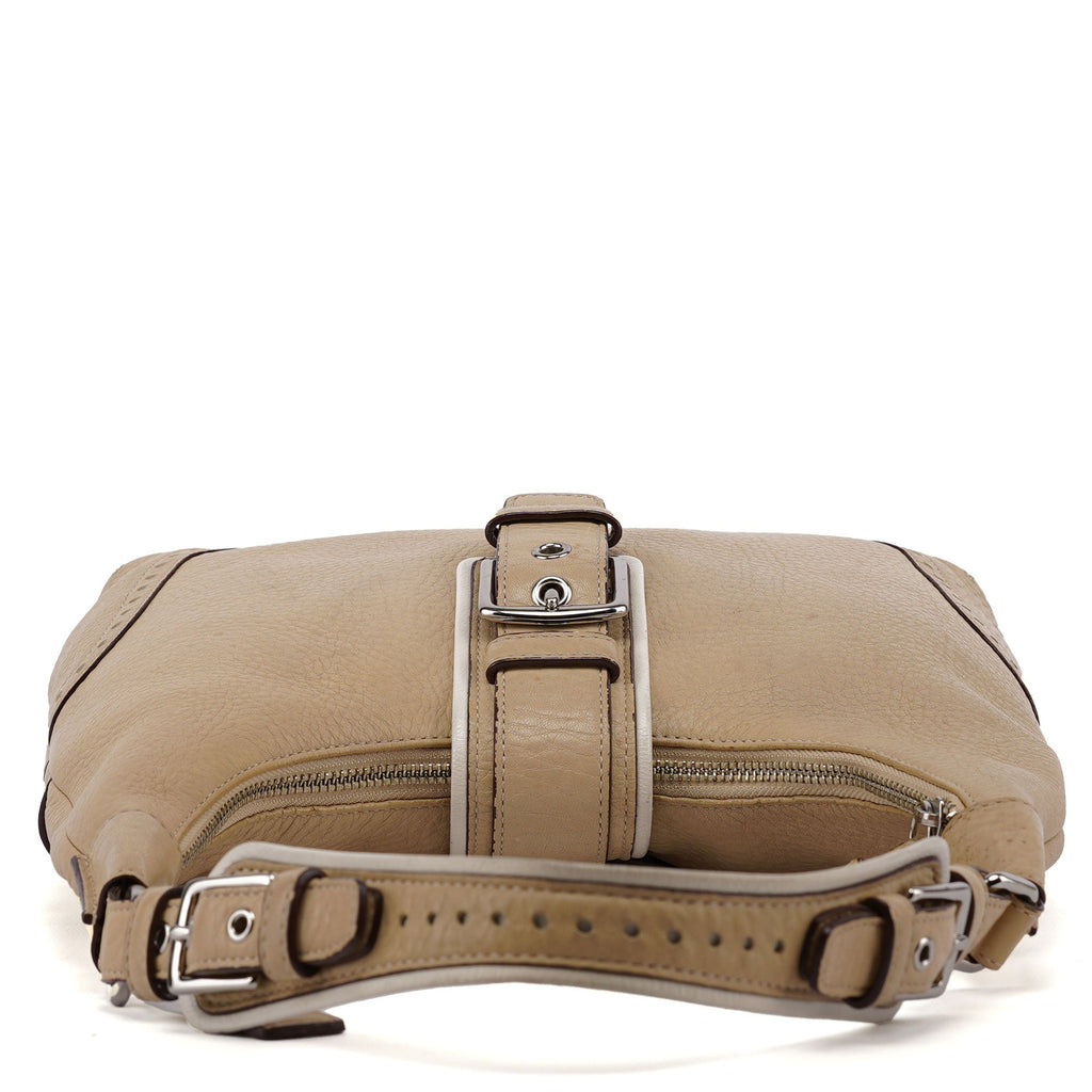 5054 Beige Leather Soho Shoulder Bag