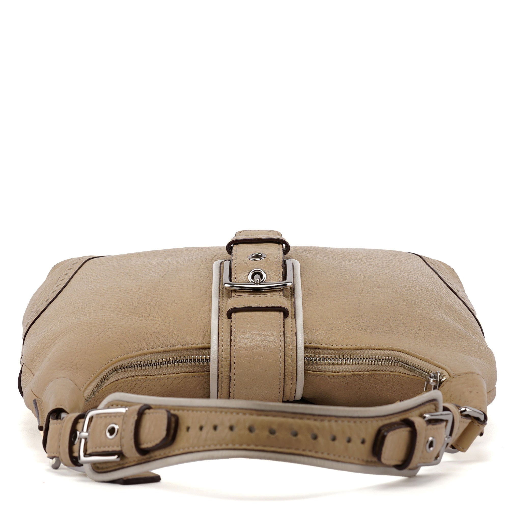 5054 Beige Leather Soho Shoulder Bag