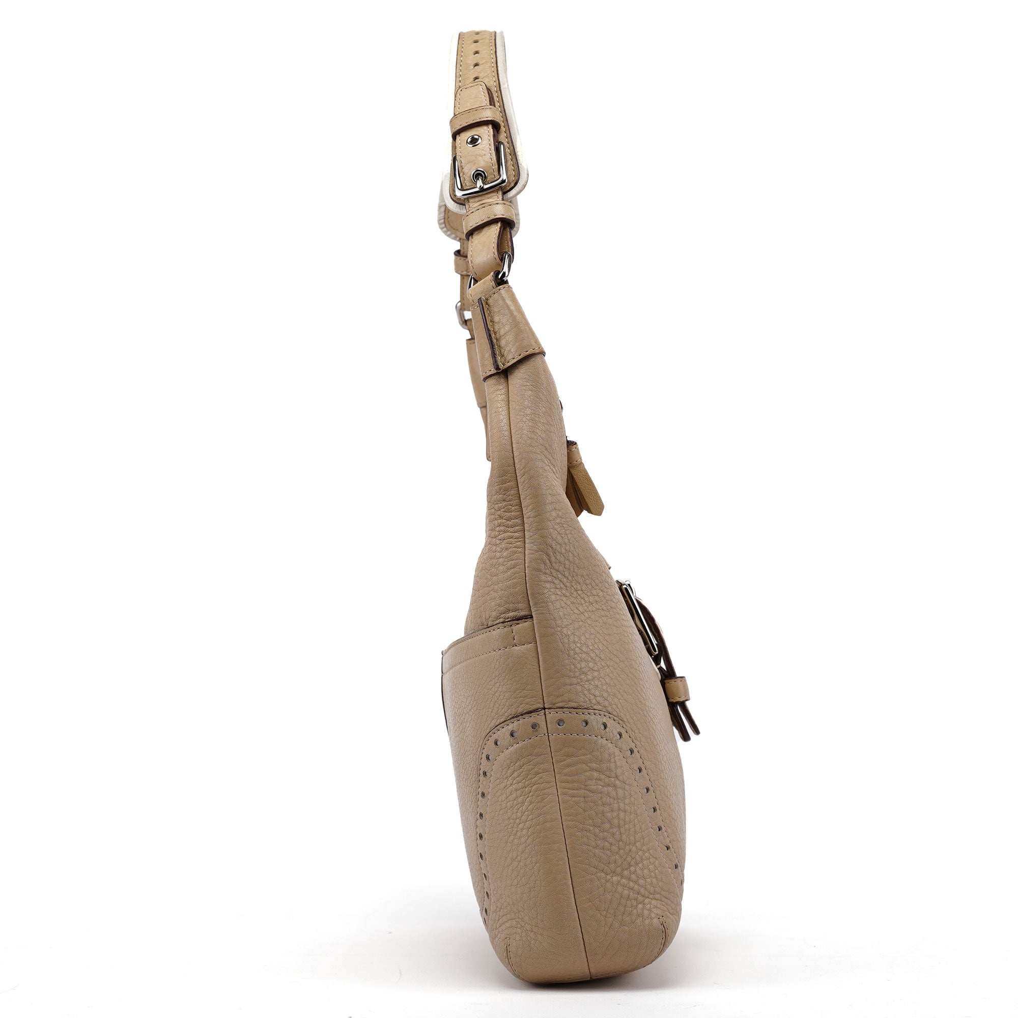 5054 Beige Leather Soho Shoulder Bag