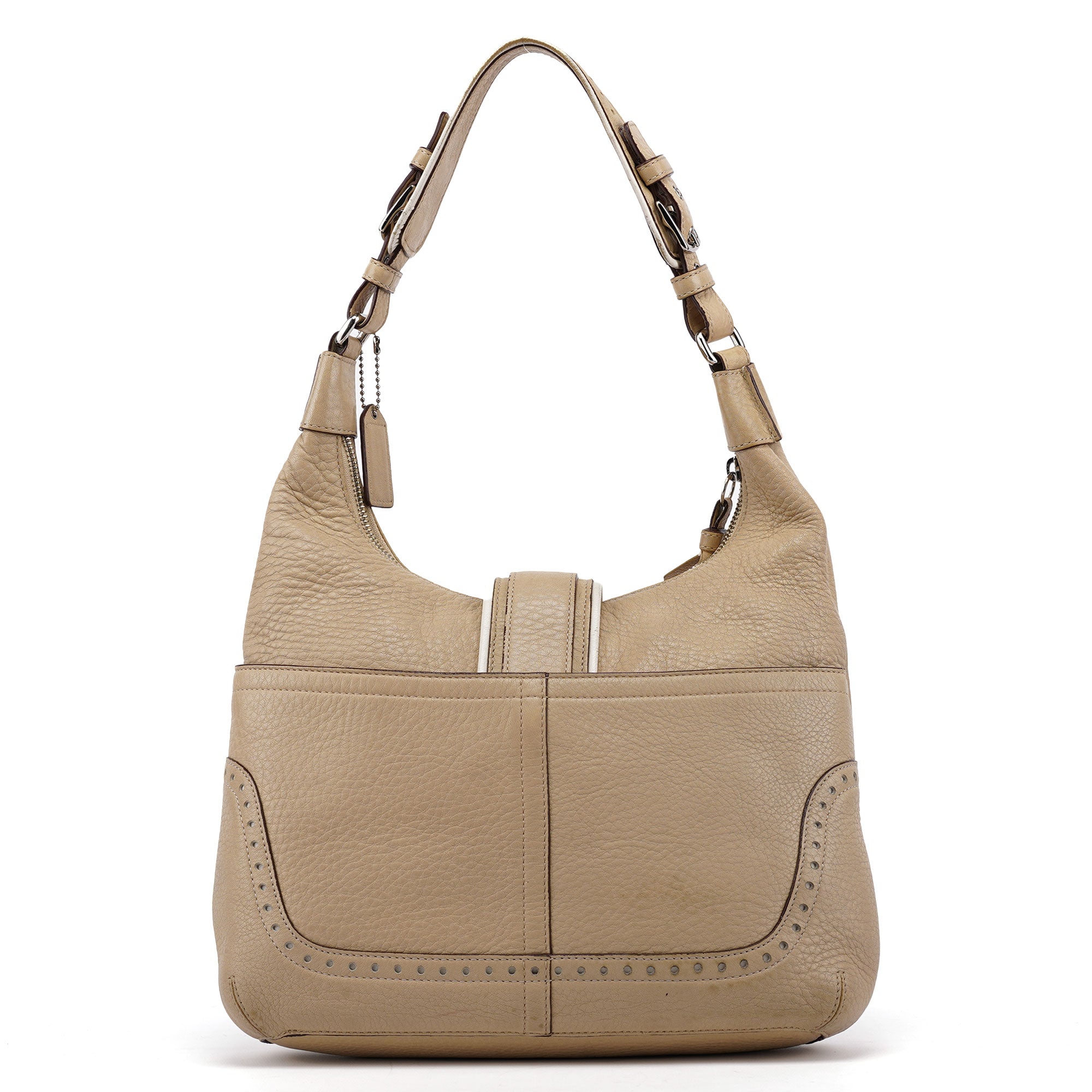 5054 Beige Leather Soho Shoulder Bag