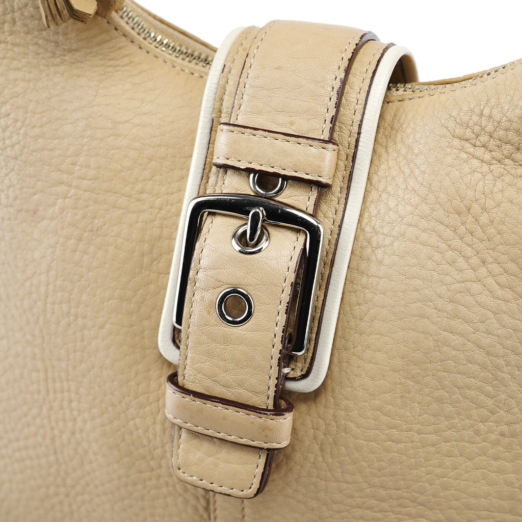 5054 Beige Leather Soho Shoulder Bag