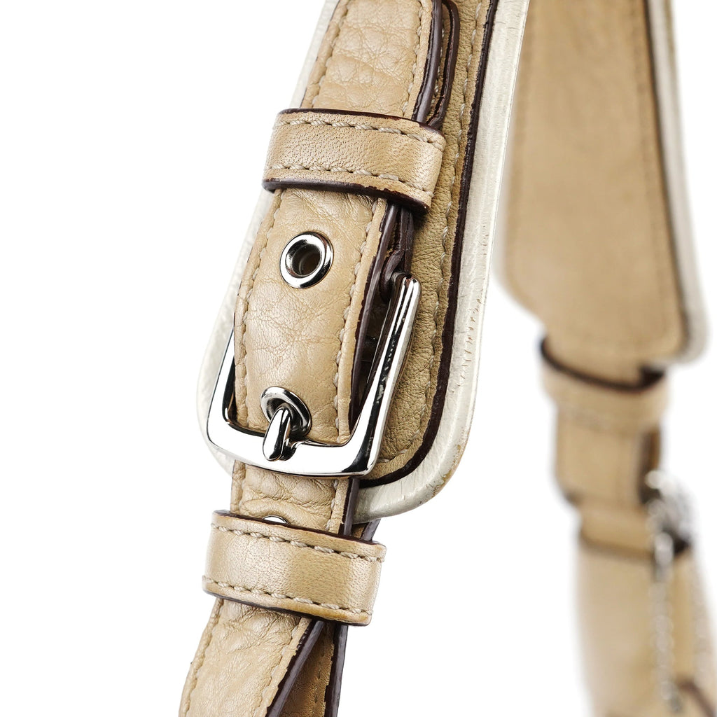 5054 Beige Leather Soho Shoulder Bag