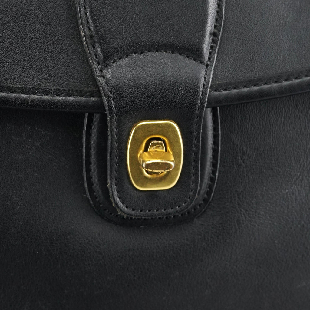 5213 Black Leather Metropolitan 2-Way Briefcase Bag