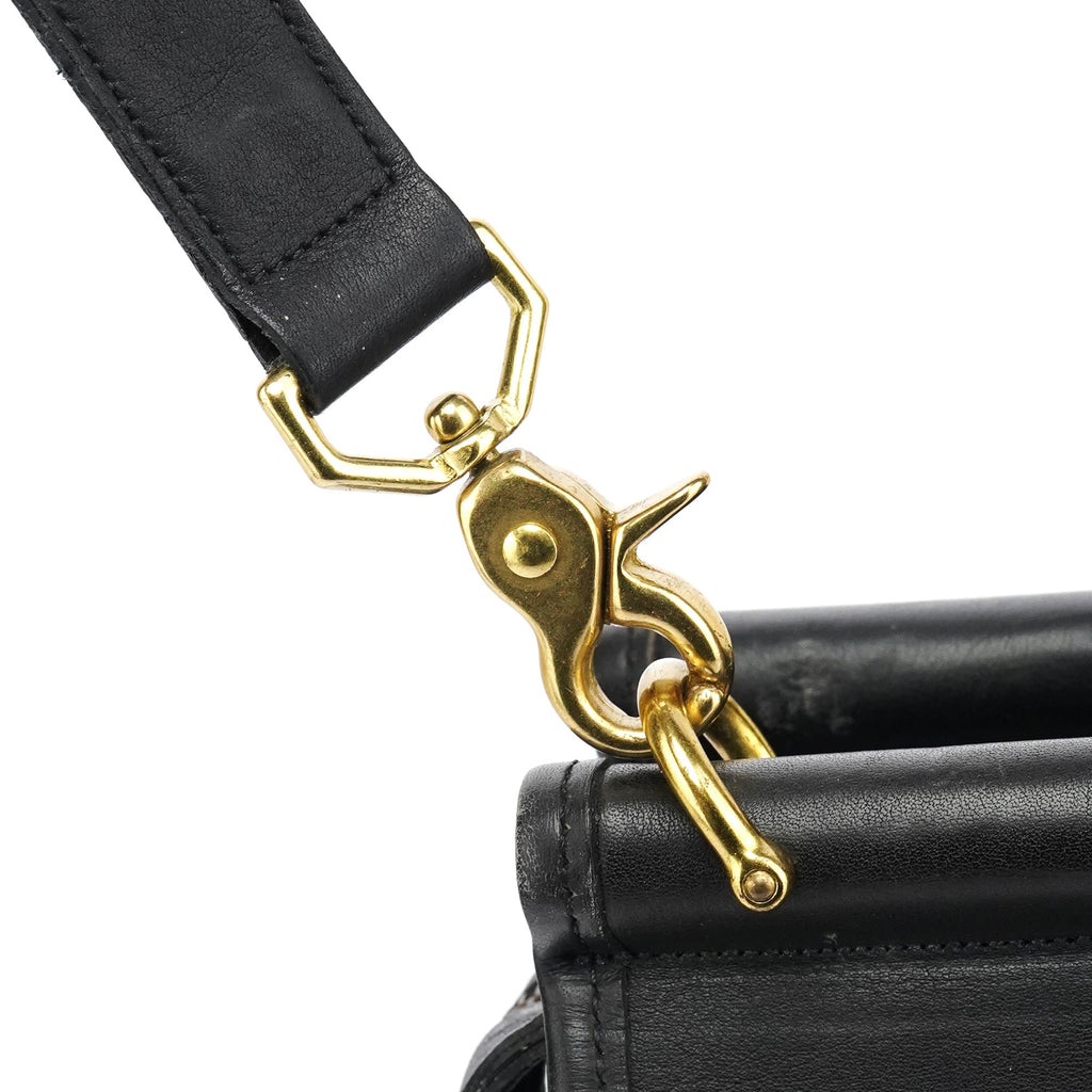 5213 Black Leather Metropolitan 2-Way Briefcase Bag