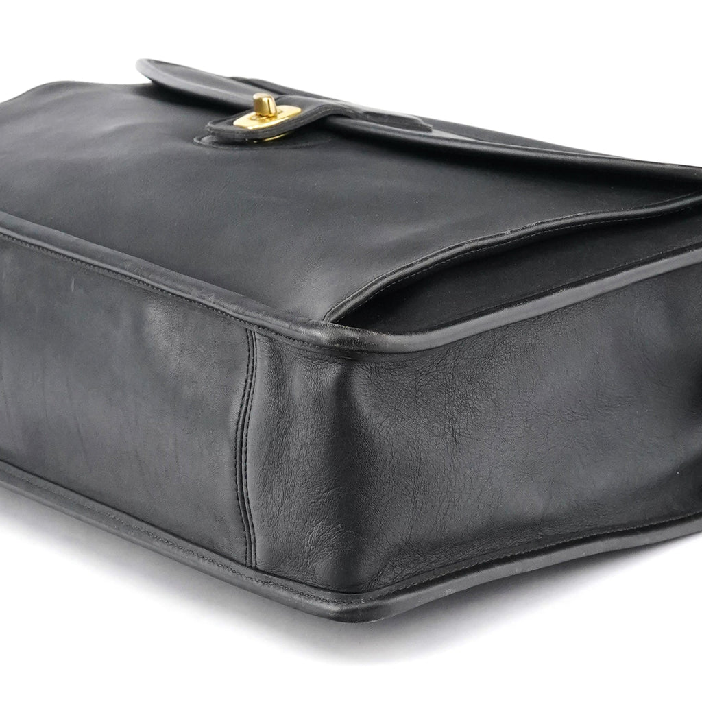 5213 Black Leather Metropolitan 2-Way Briefcase Bag