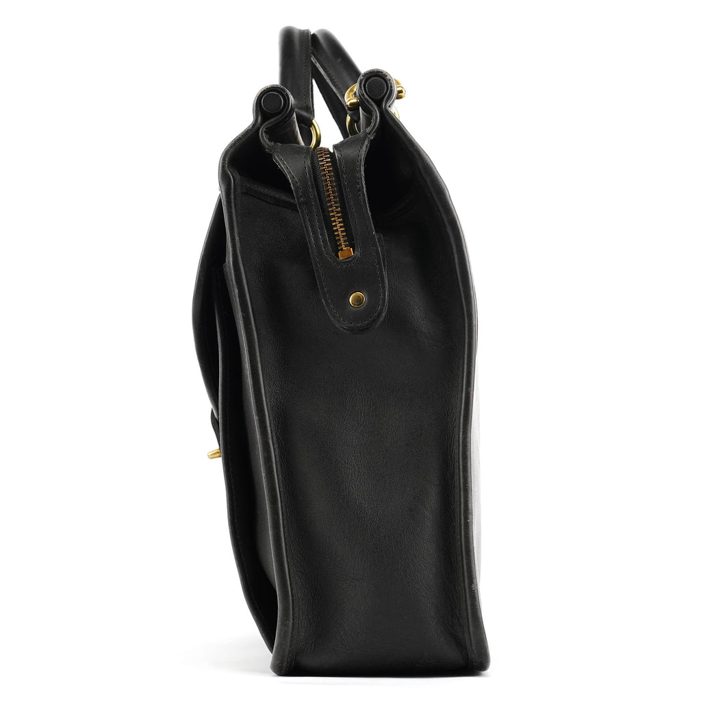 5213 Black Leather Metropolitan 2-Way Briefcase Bag