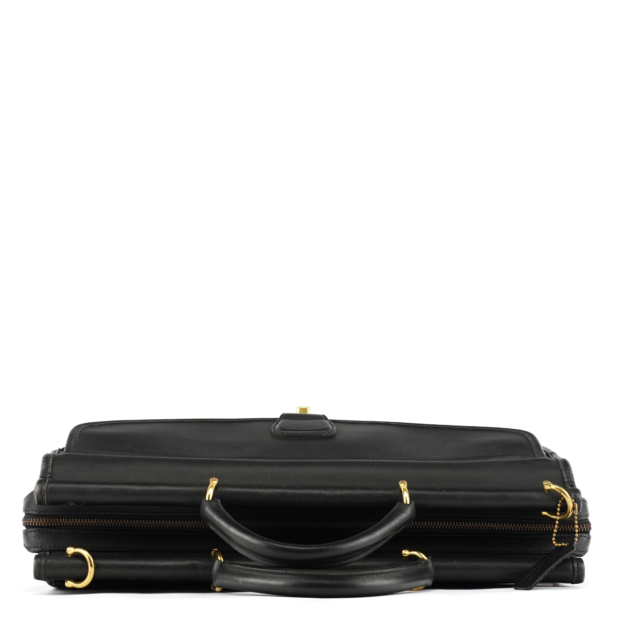 5213 Black Leather Metropolitan 2-Way Briefcase Bag