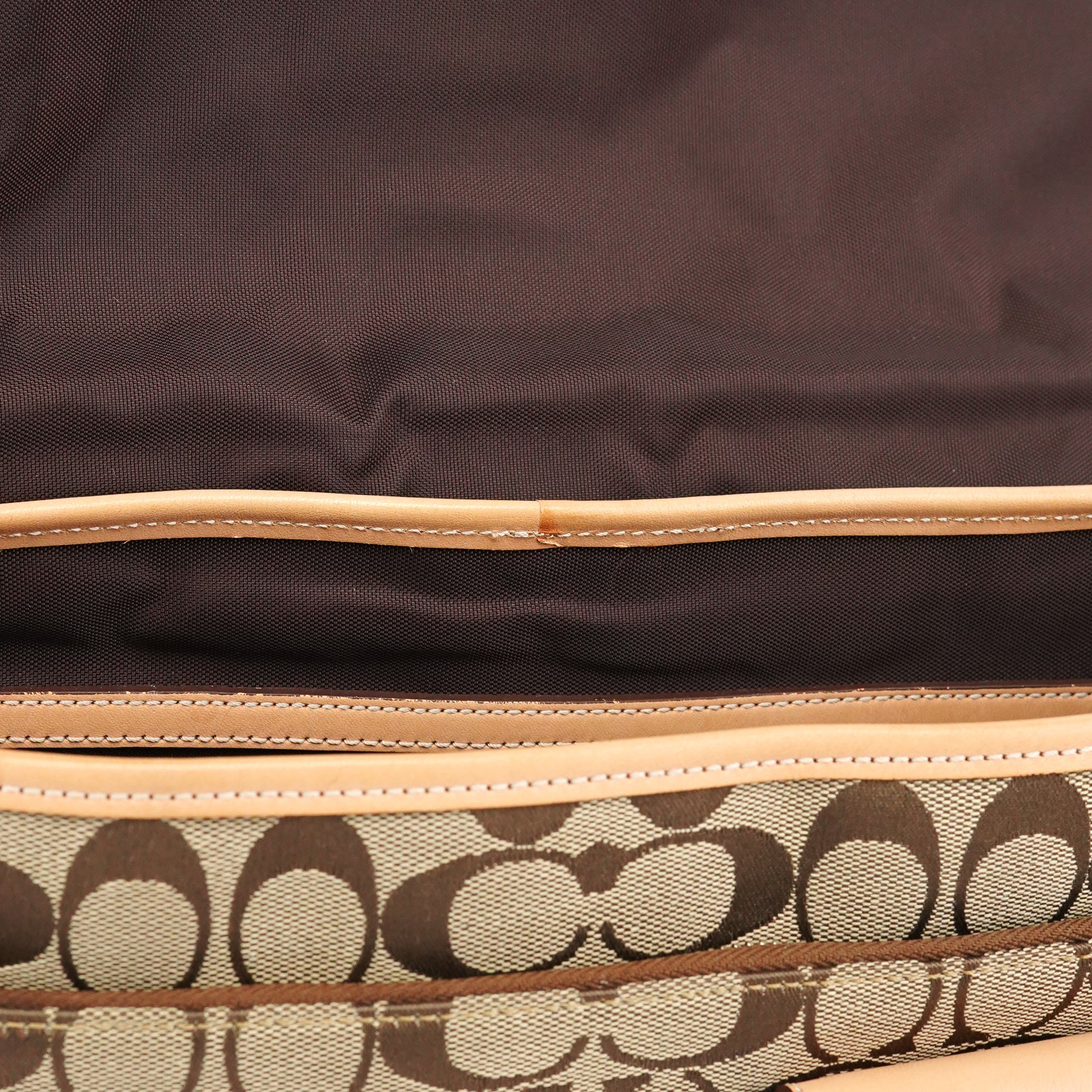 5229 Beige Tan Signature Crossbody Bag