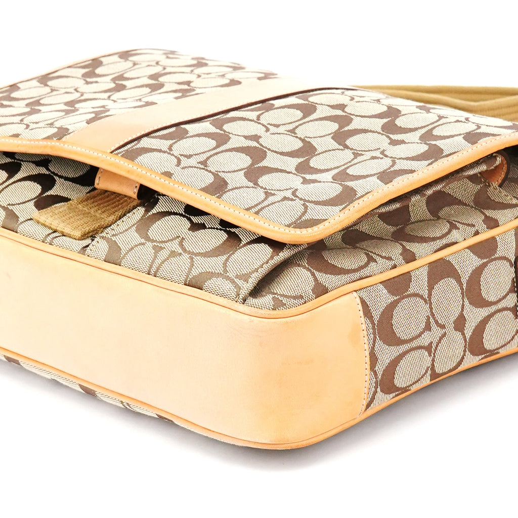 5229 Beige Tan Signature Crossbody Bag