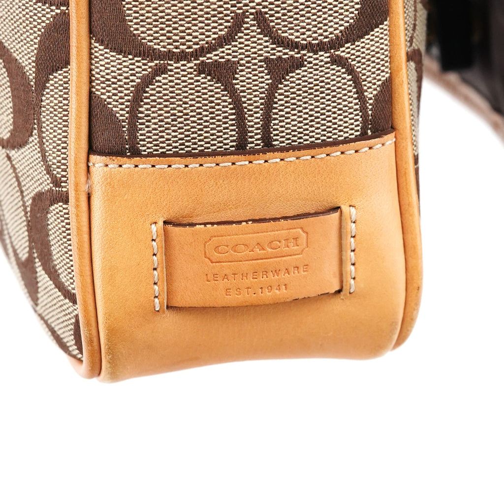 5229 Beige Tan Signature Crossbody Bag