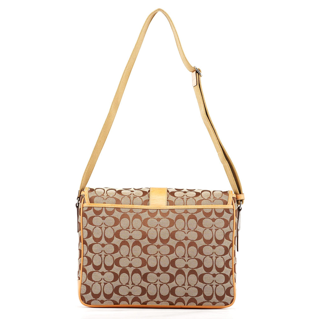 5229 Beige Tan Signature Crossbody Bag