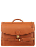5266 Brown Leather Metropolitan 2-Way Briefcase Bag