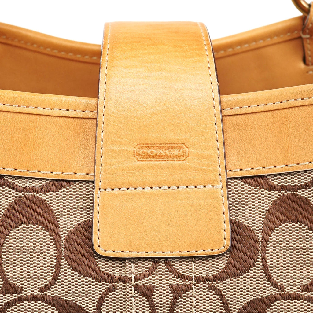 5624 Beige Tan Signature Soho Tote Bag