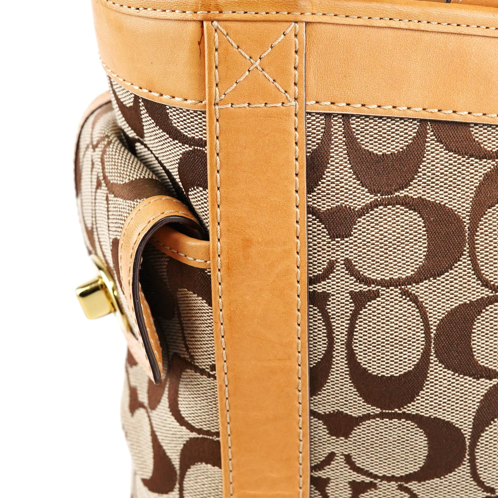 5624 Beige Tan Signature Soho Tote Bag