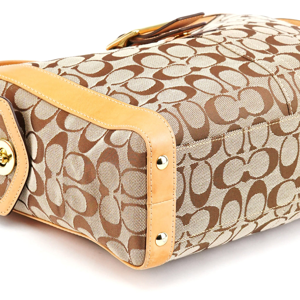 5624 Beige Tan Signature Soho Tote Bag
