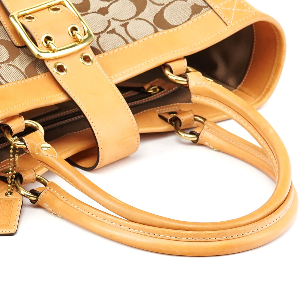 5624 Beige Tan Signature Soho Tote Bag