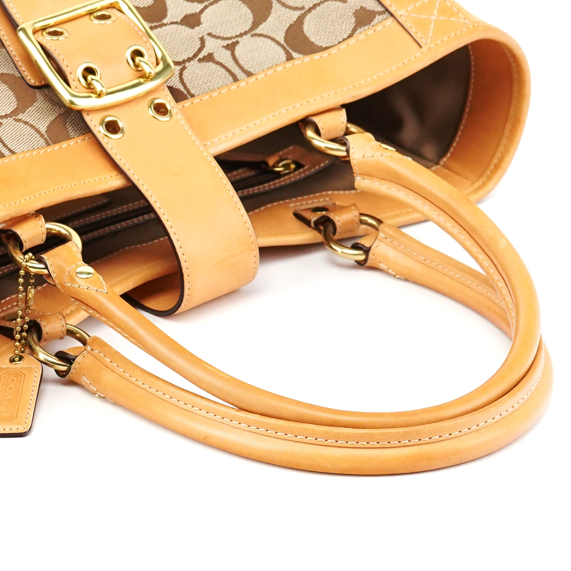 5624 Beige Tan Signature Soho Tote Bag