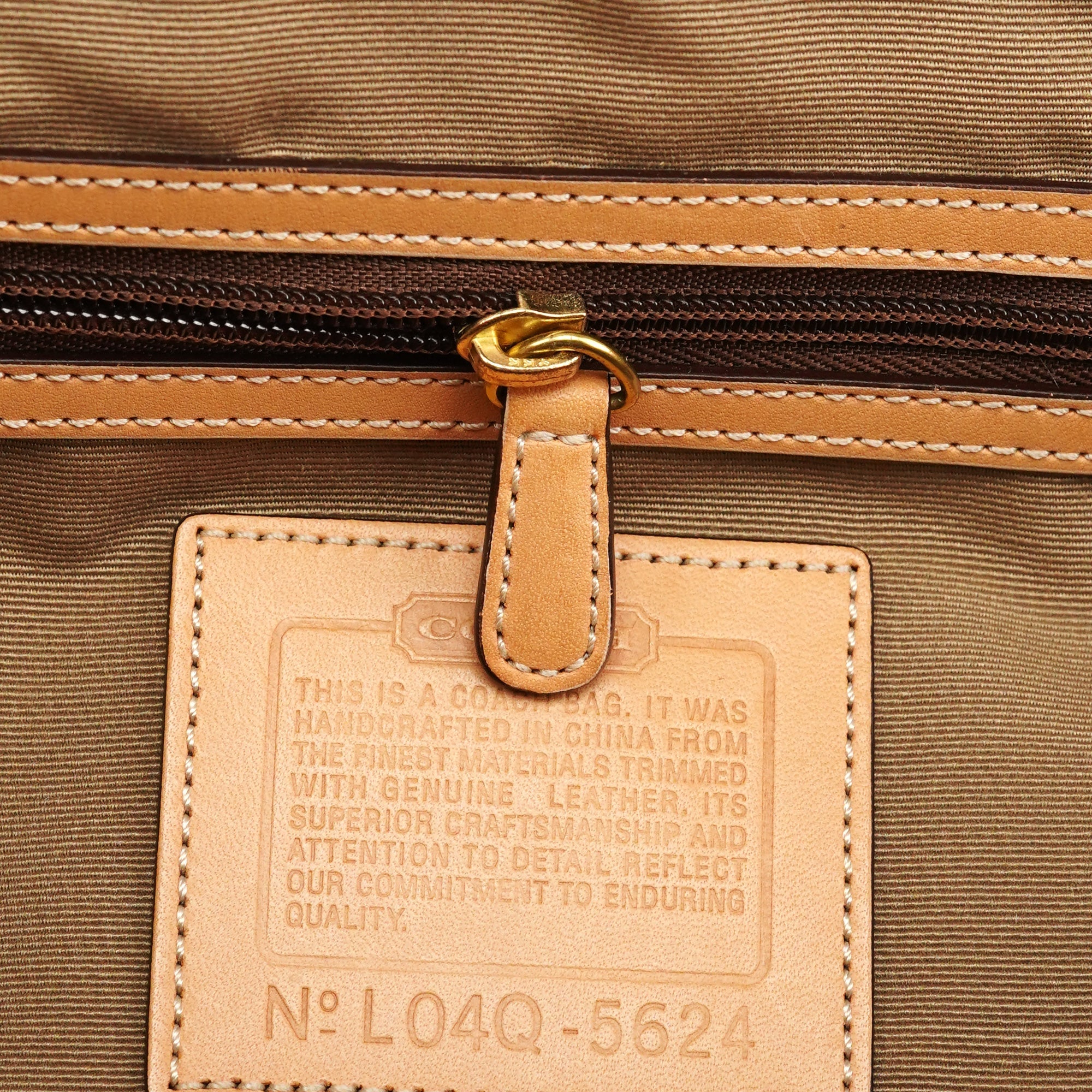 5624 Beige Tan Signature Soho Tote Bag