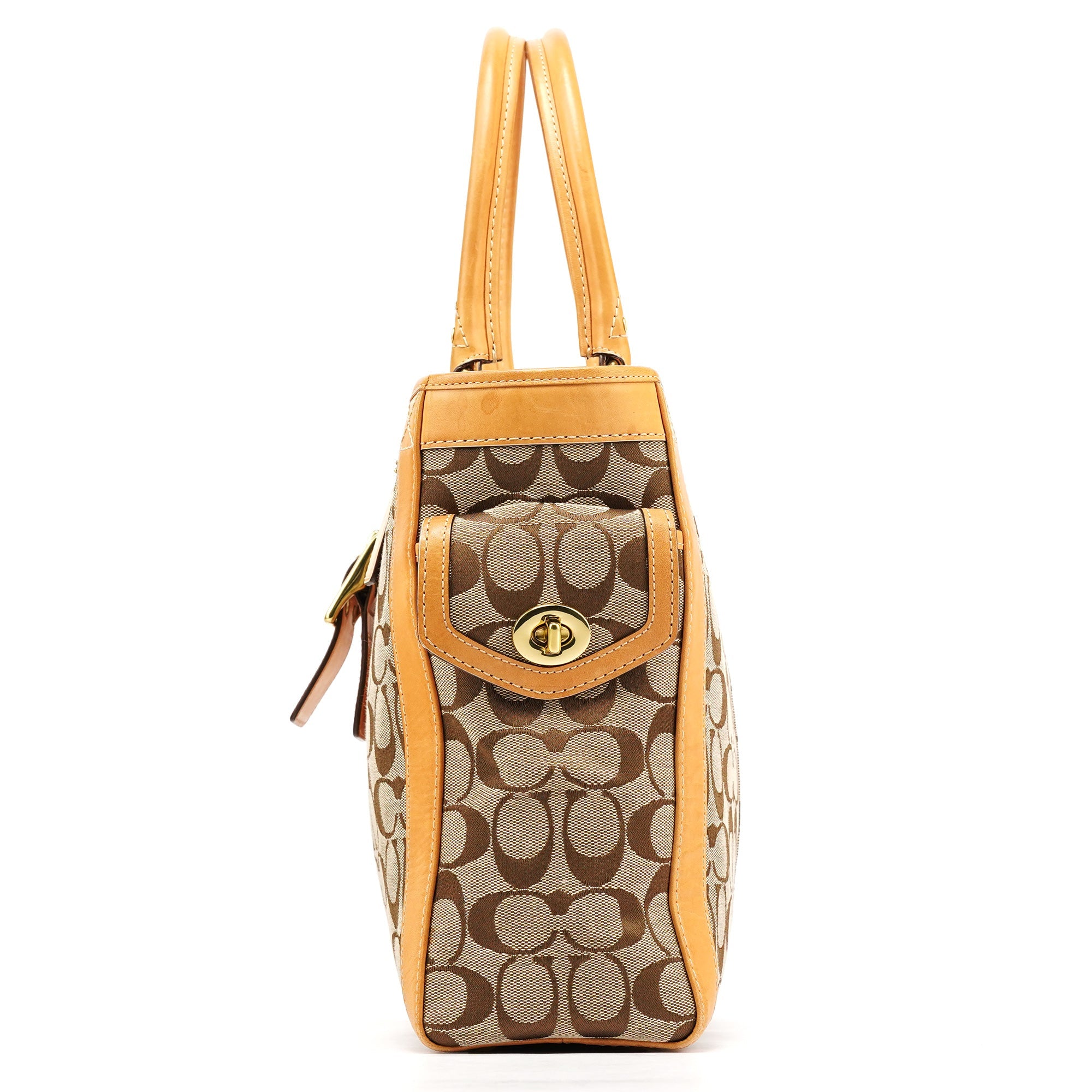 5624 Beige Tan Signature Soho Tote Bag
