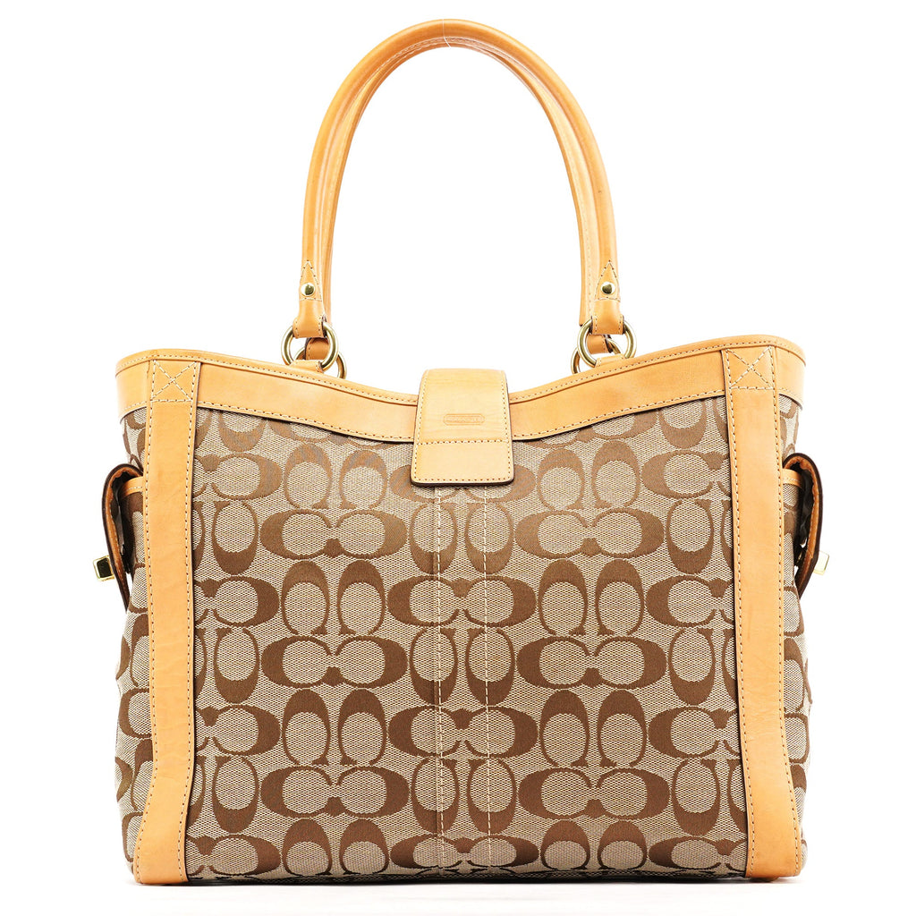 5624 Beige Tan Signature Soho Tote Bag